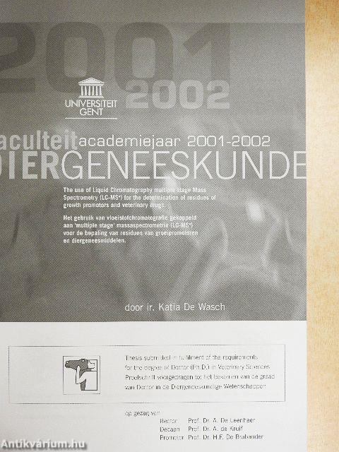 Faculteit Diergeneeskunde - Academiejaar 2001-2002