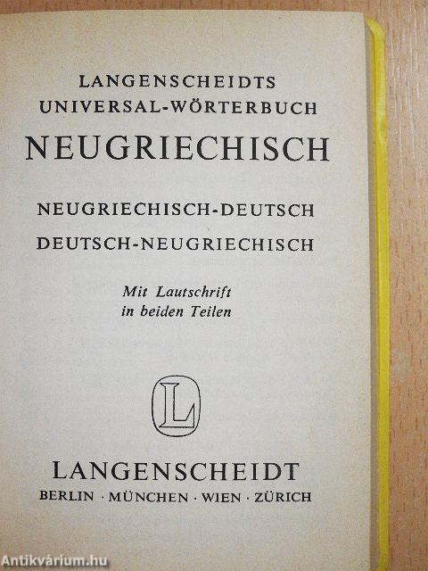 Langenscheidts Universal-Wörterbuch Neugriechisch