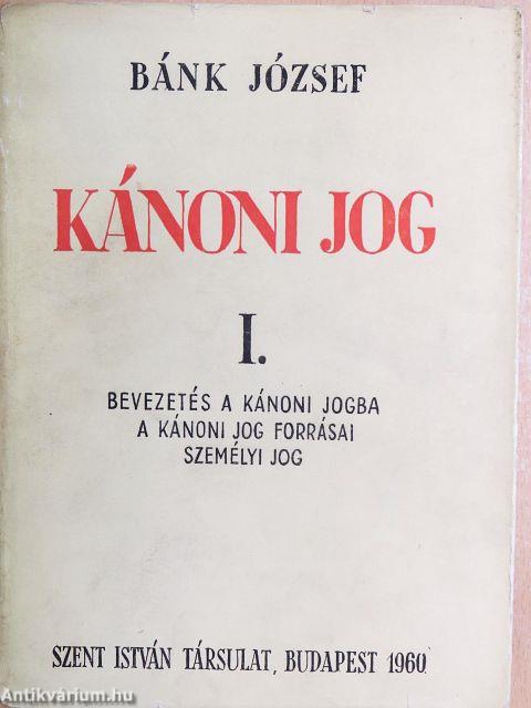 Kánoni jog I.