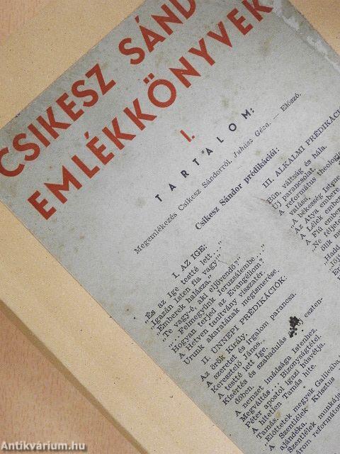 Csikesz Sándor Emlékkönyvek 1. 