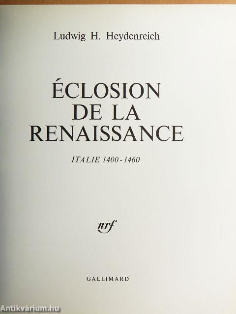 Éclosion de la Renaissance