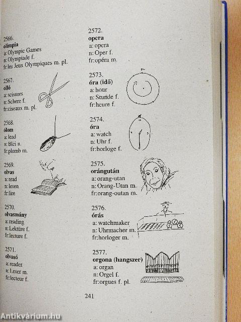 Négynyelvű szemléltető szinkronszótár