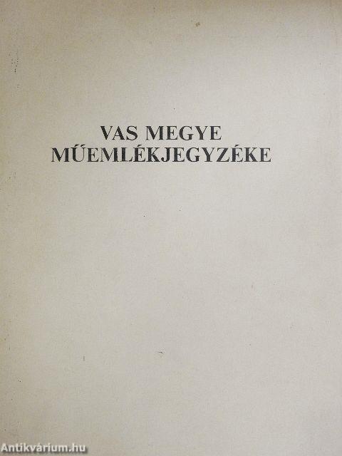 Vas megye műemlékjegyzete