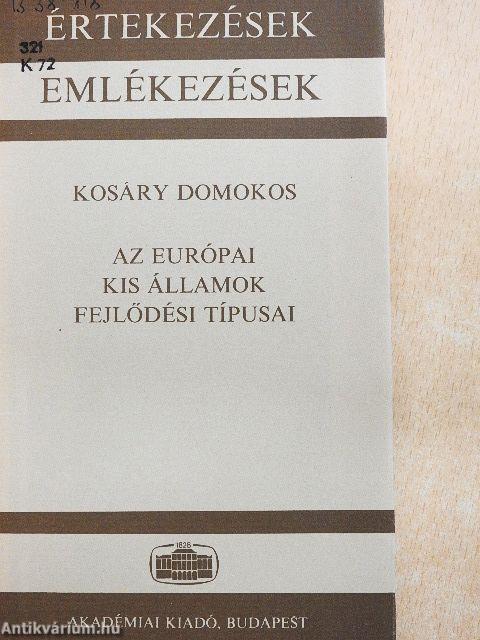 Az európai kis államok fejlődési típusai