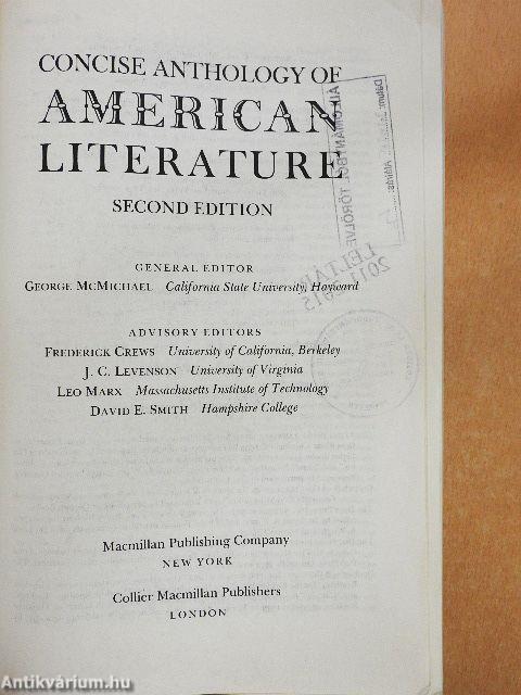 Concise anthology of american literature