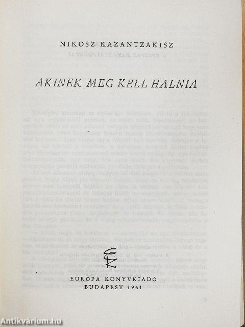 Akinek meg kell halnia