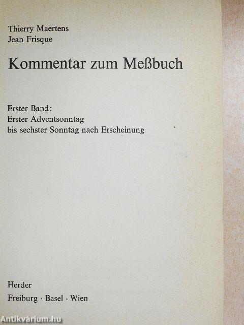 Kommentar zum Meßbuch 1-5.