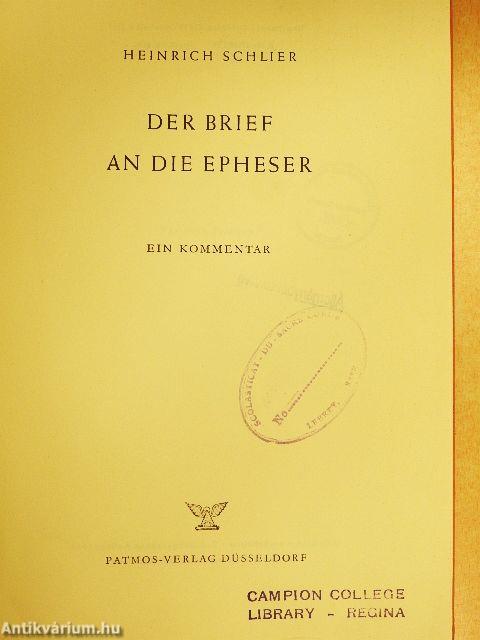 Der Brief an die Epheser