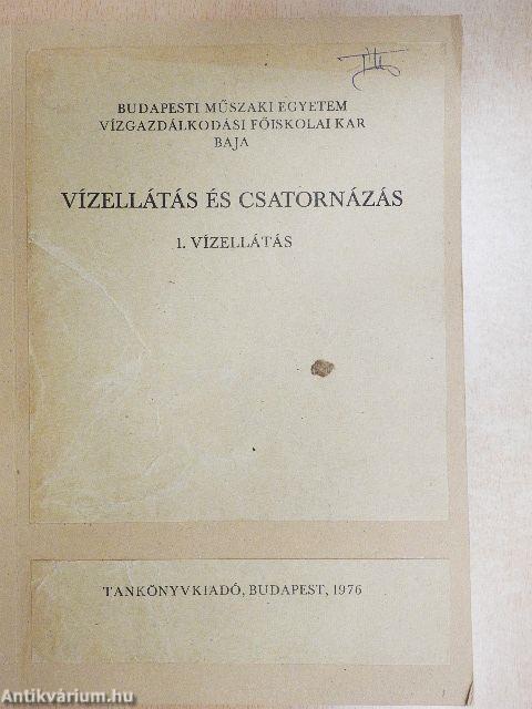 Vízellátás és csatornázás 1.