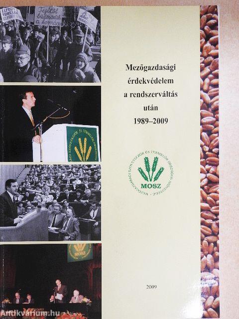 Mezőgazdasági érdekvédelem a rendszerváltás után 1989-2009