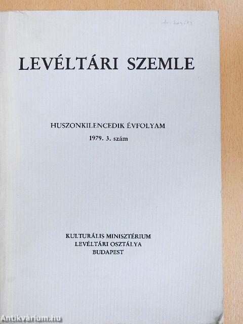 Levéltári Szemle 1979. szeptember-december