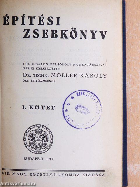 Építési zsebkönyv I-II.