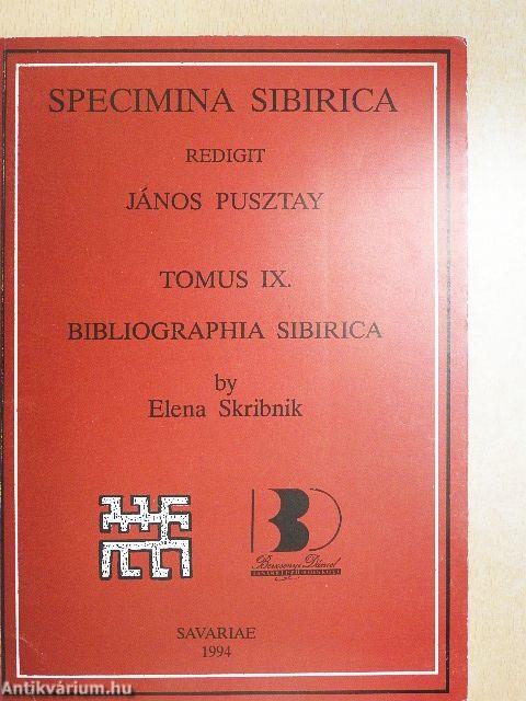 Specimina Sibirica IX.