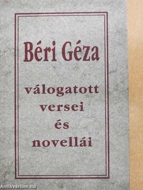 Béri Géza válogatott versei és novellái