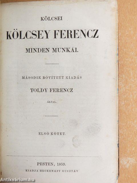 Kölcsei Kölcsey Ferencz minden munkái 1-2.