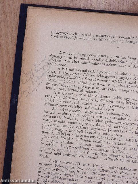 Kodály Zoltán 75. születésnapjára