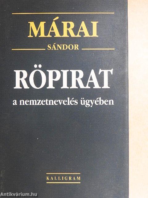 Röpirat a nemzetnevelés ügyében