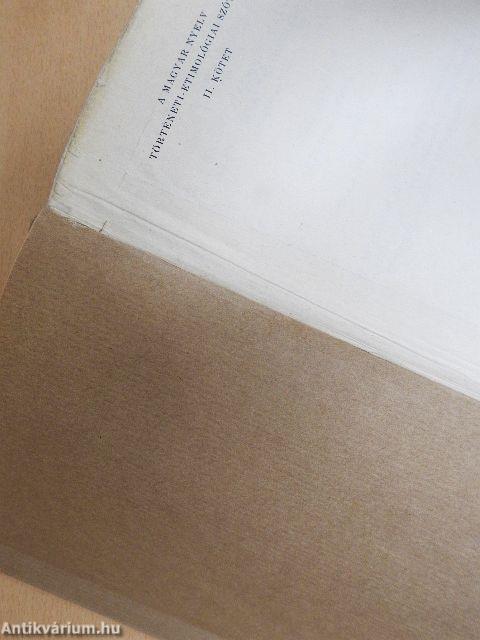 A magyar nyelv történeti-etimológiai szótára 2. (töredék)