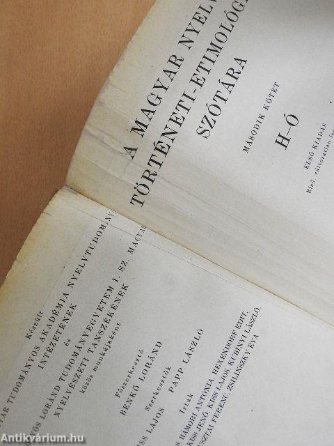 A magyar nyelv történeti-etimológiai szótára 2. (töredék)