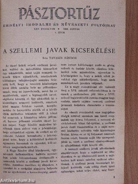 Pásztortűz 1939. (nem teljes évfolyam)