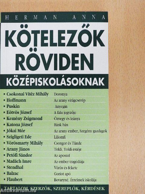 Kötelezők röviden középiskolásoknak 2.