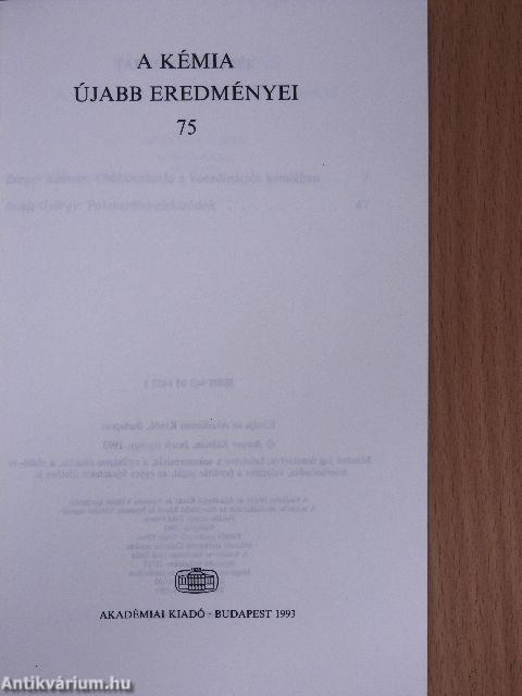 A kémia újabb eredményei 75.