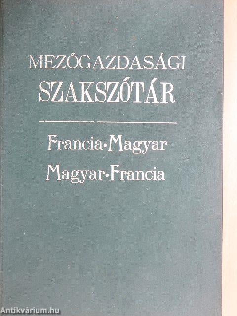 Mezőgazdaság és mezőgazdasági iparok szakszótára