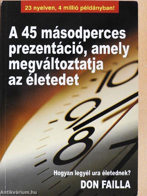 A 45 másodperces prezentáció, amely megváltoztatja az életedet