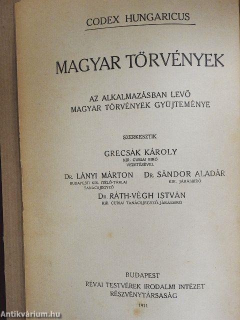 1868-1875. évi törvénycikkek