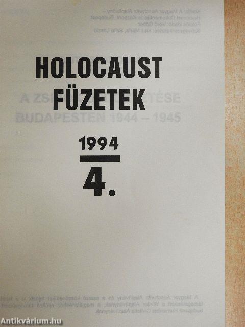 Holocaust füzetek 1994/4.