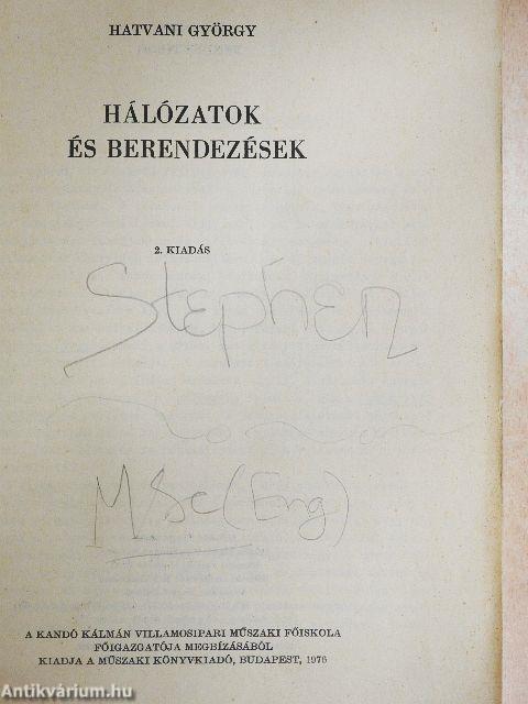 Hálózatok és berendezések