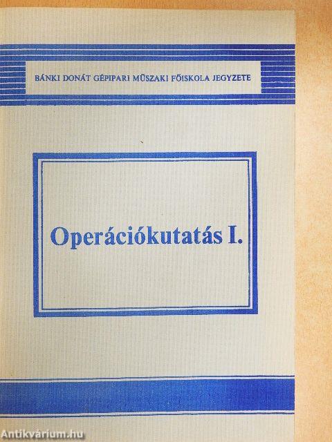 Operációkutatás I.