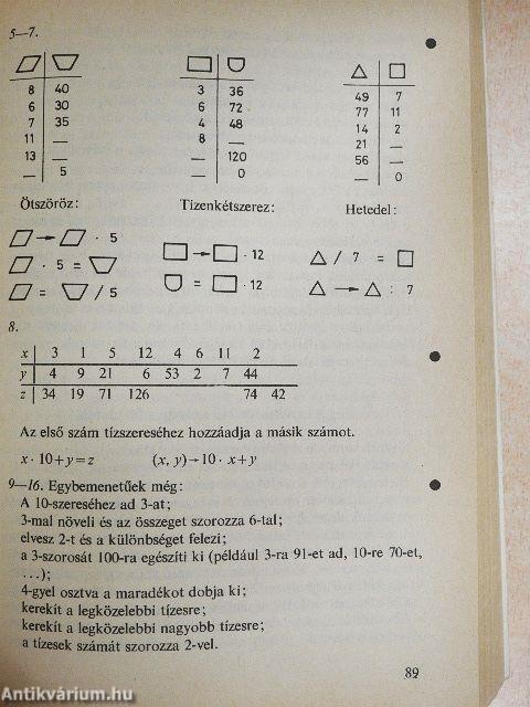 Kézikönyv a matematika 3. osztályos anyagának tanításához