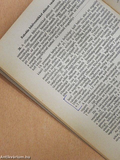 E. 101. sz. általános utasítás a MÁV 50 periódusú 25000 V feszültséggel villamosított vonalainak üzemére