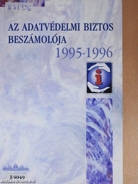 Az adatvédelmi biztos beszámolója 1995-1996