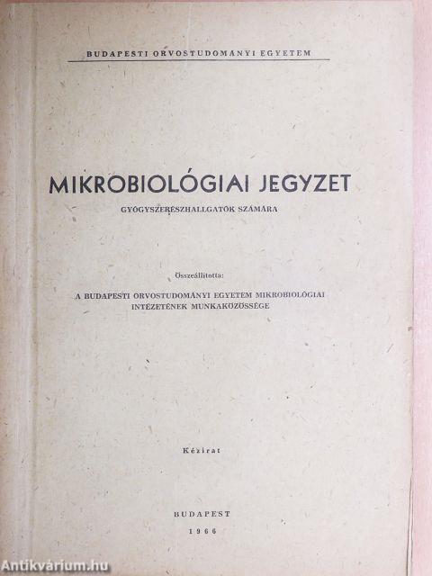 Mikrobiológiai jegyzet