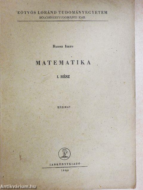 Matematika I.