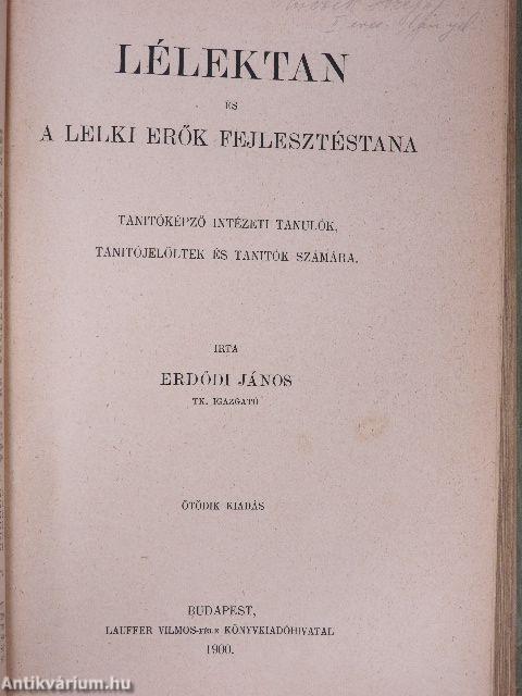 Test- és egészségtan/Lélektan/Neveléstan/Nevelés-történelem