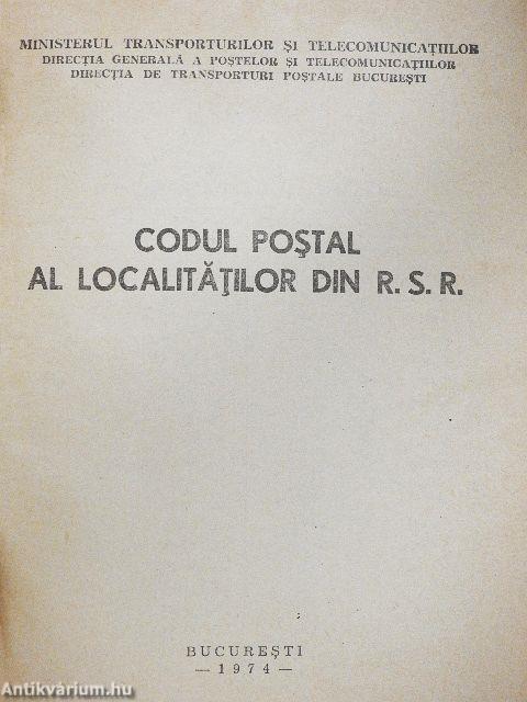 Codul Postal al Localitatilor din R. S. R.