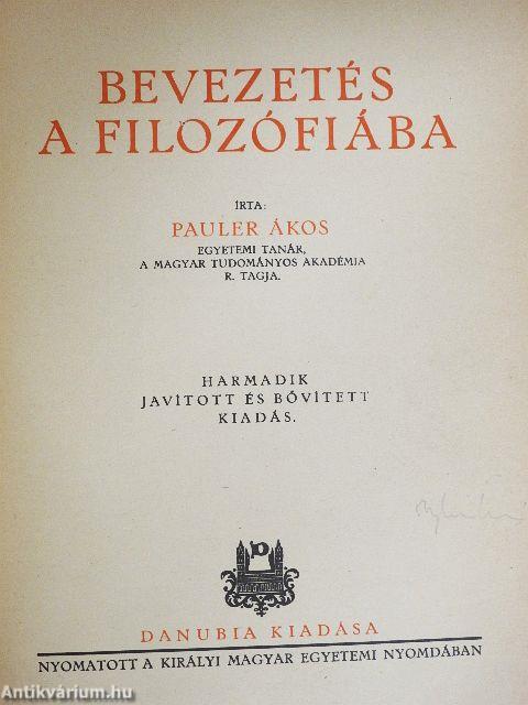 Bevezetés a filozófiába