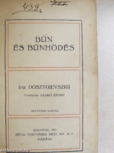 Bűn és bűnhödés