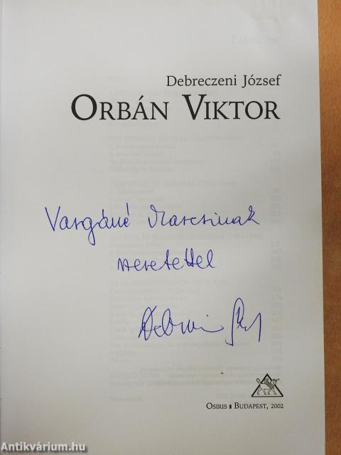 Orbán Viktor (dedikált példány)