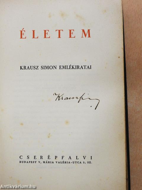 Életem (aláírt példány)