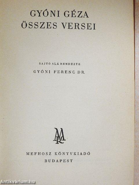 Gyóni Géza összes versei