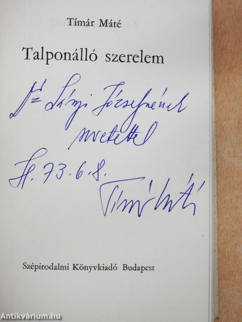 Talponálló szerelem (dedikált példány)