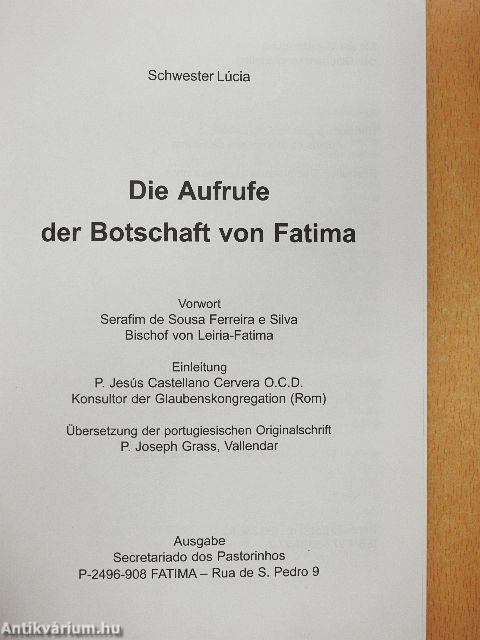 Die Aufrufe der Botschaft von Fatima