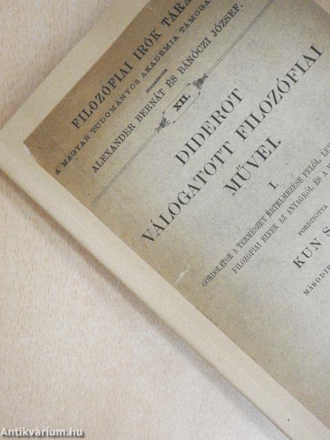 Diderot válogatott filozófiai művei I.