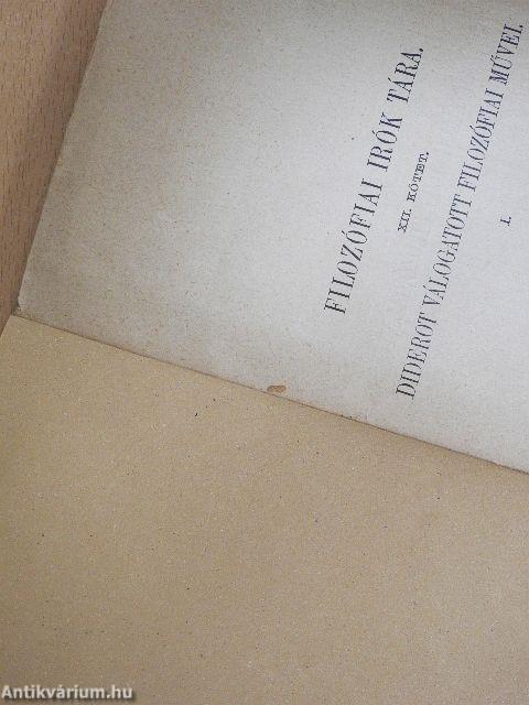 Diderot válogatott filozófiai művei I.