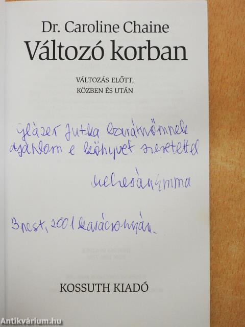 Változó korban (dedikált példány)