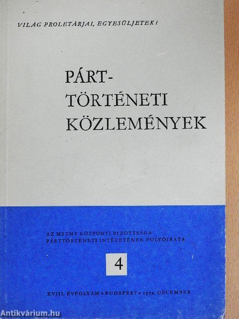 Párttörténeti Közlemények 1972. december